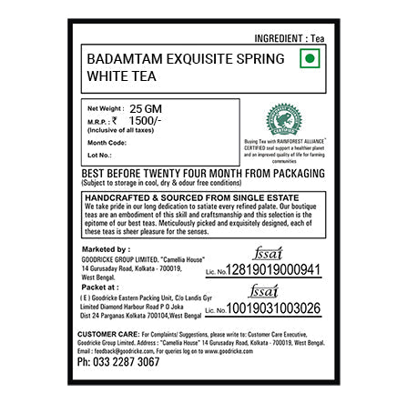 Badamtam Spring White Tea 2024 - 25gm