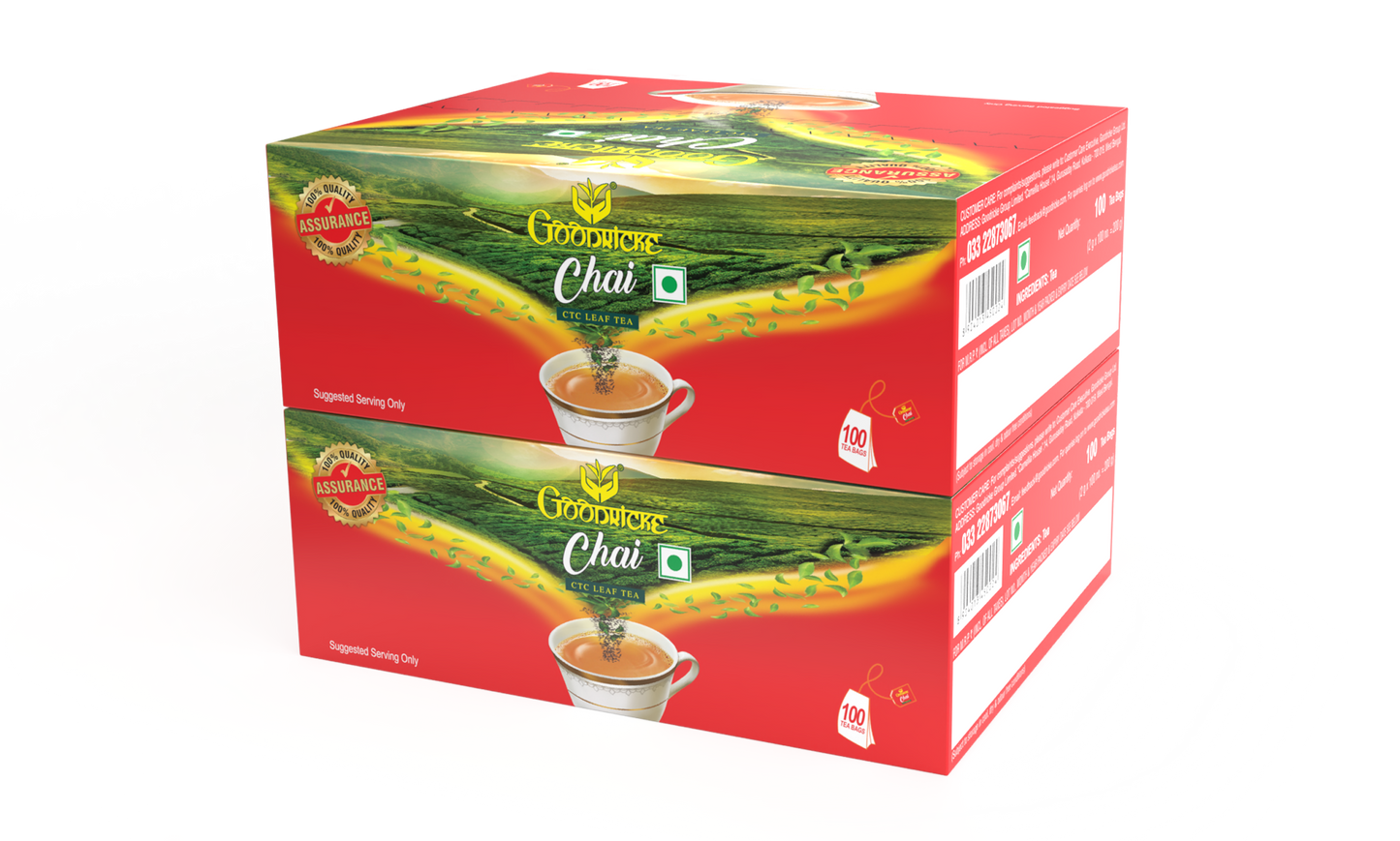 Chai Leaf Tea, 100 Tea Bags (Pack of 2)
