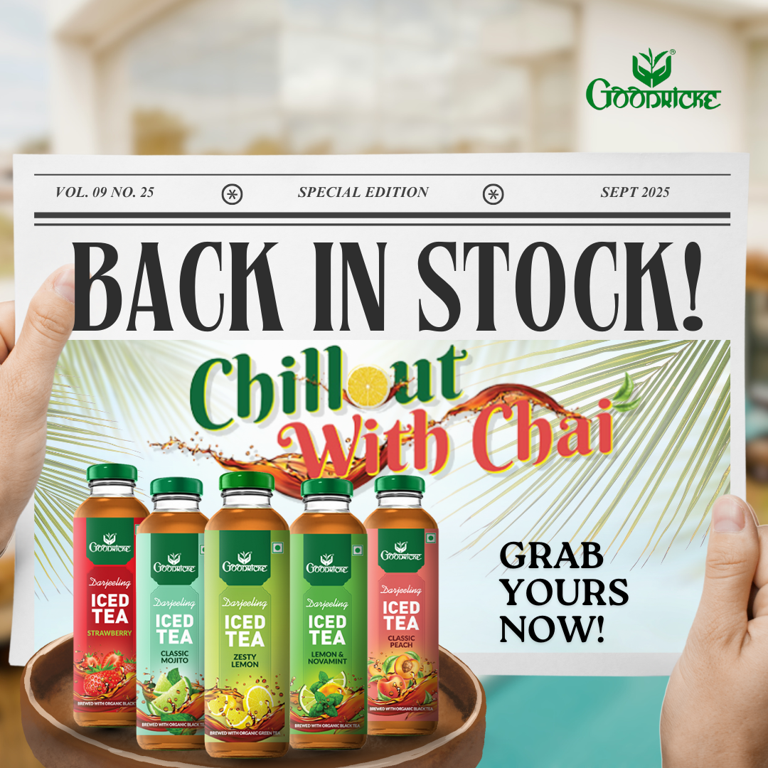 Goodricke Darjeeling Iced Tea – Classic Peach (Brewed with Organic Black Tea) - Pack of 6