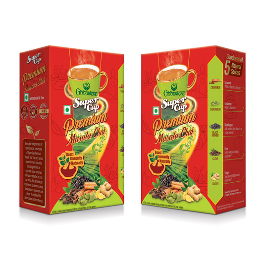 SuperCup Premium Masala Tea - 250gm (Pack of 2)