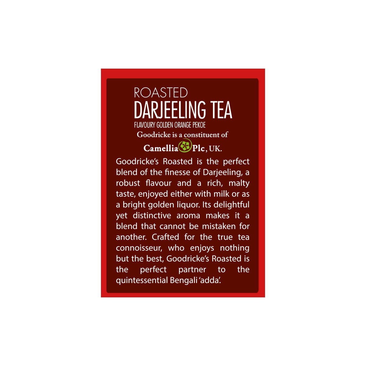 Roasted Darjeeling Tea, 25 Tea bags