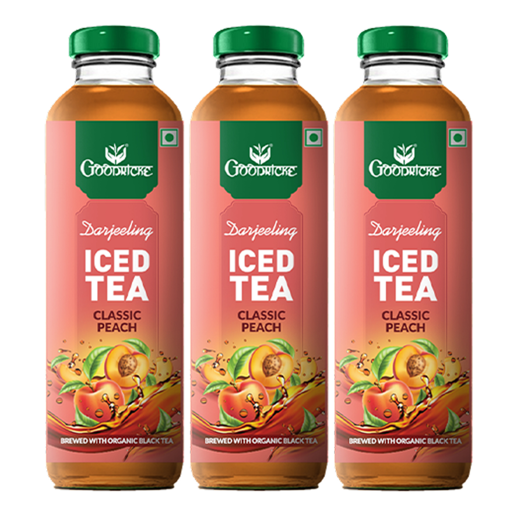 Goodricke Darjeeling Iced Tea – Classic Peach (Brewed with Organic Black Tea) - Pack of 3