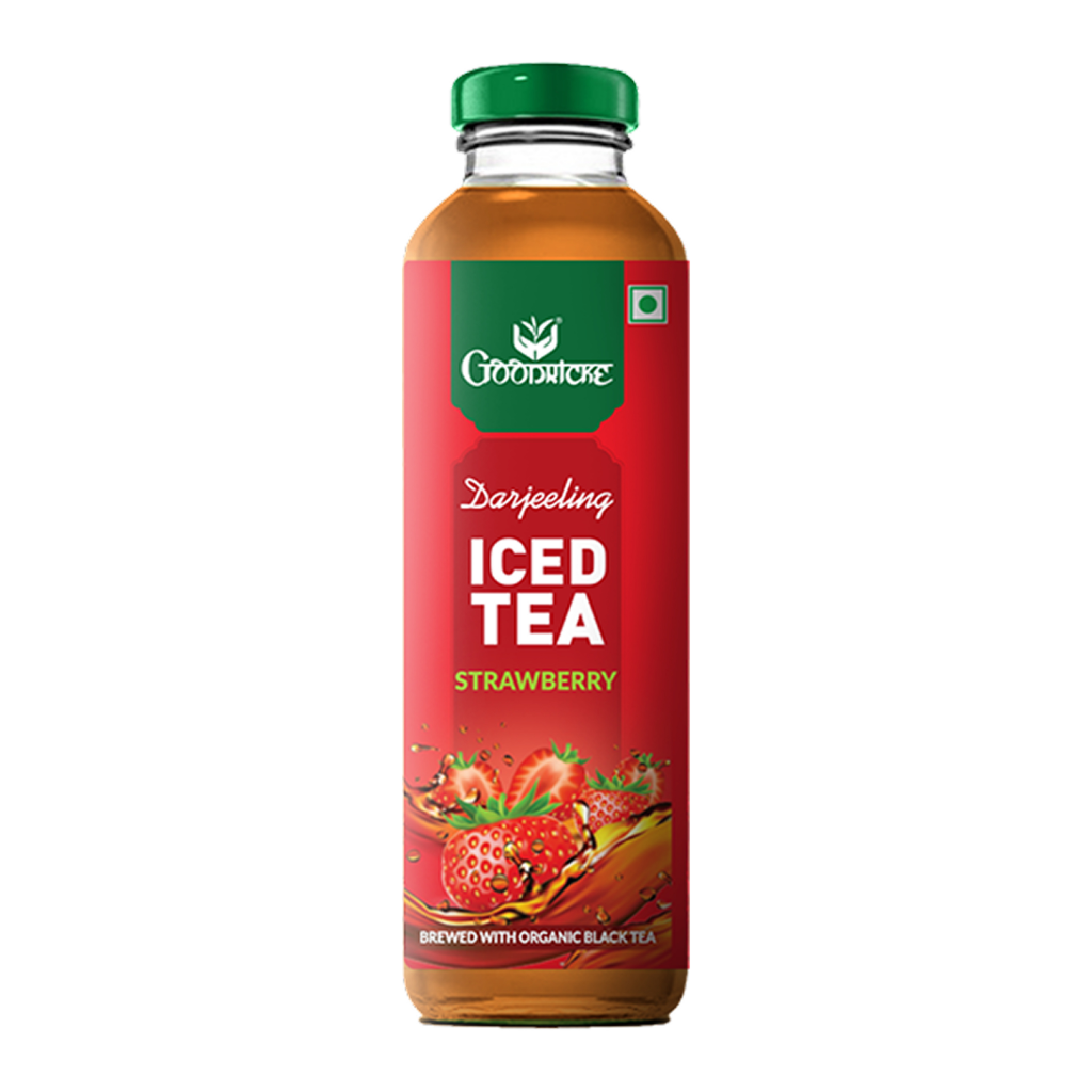 Goodricke Darjeeling Iced Tea – Strawberry Flavor (Brewed with Organic Black Tea) - Pack of 3