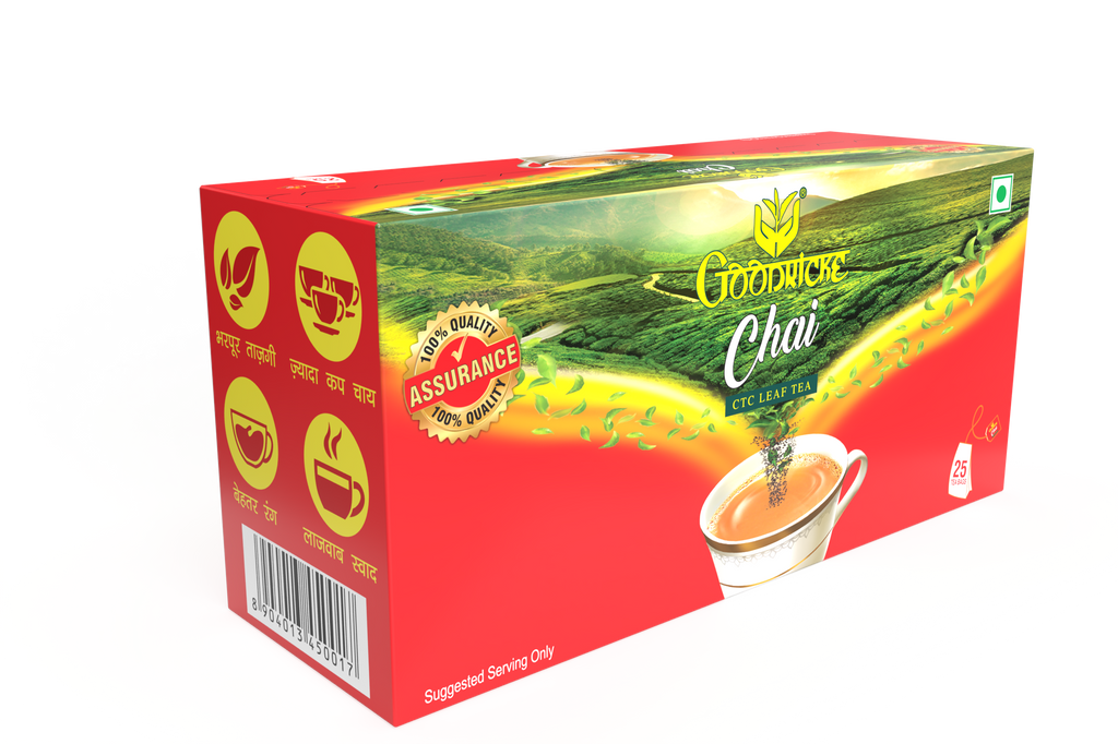 Chai Leaf Tea, 25 Tea bags (Pack of 4)