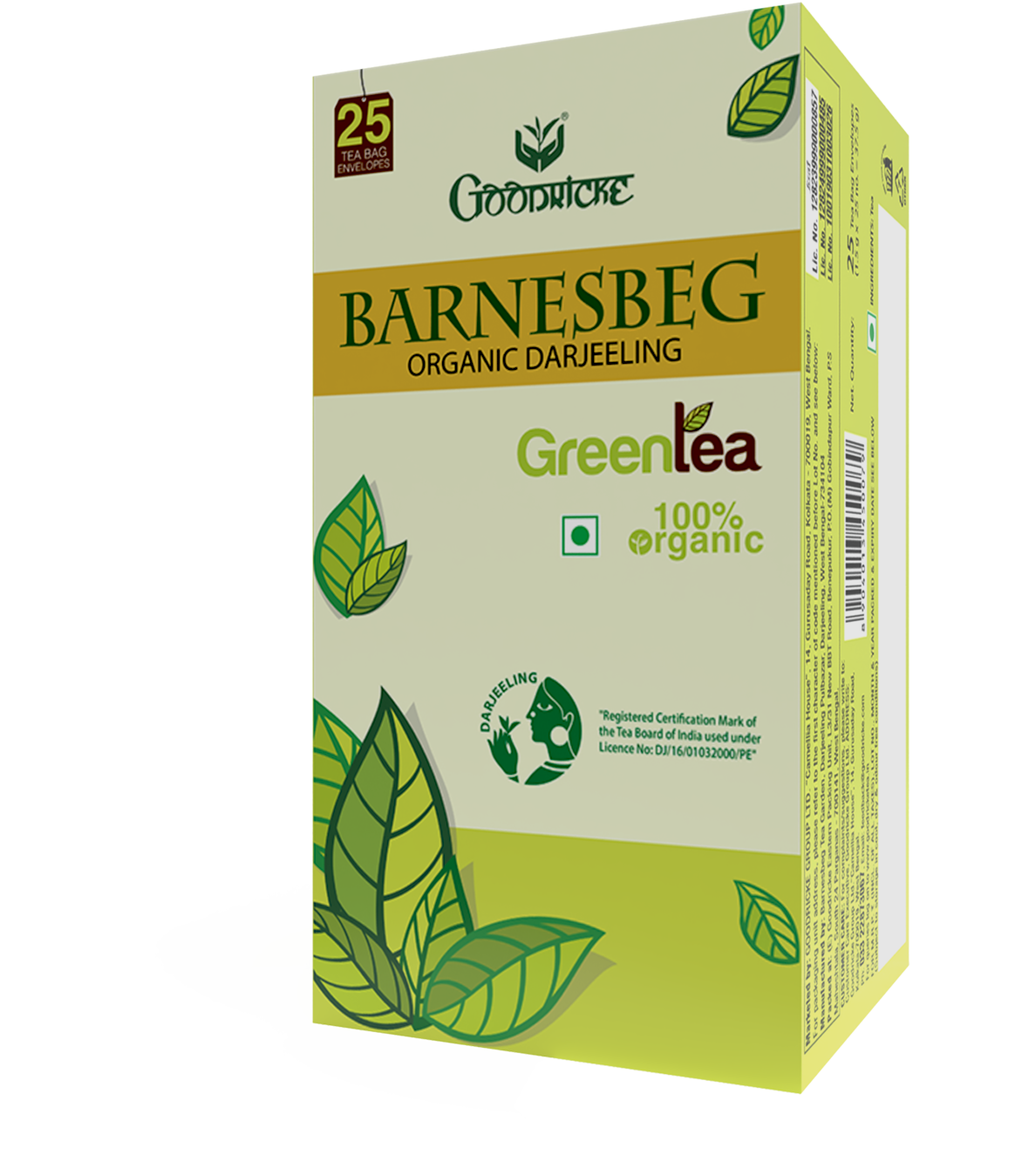 Barnesbeg Organic Darjeeling Green Tea 25 Tea Bags