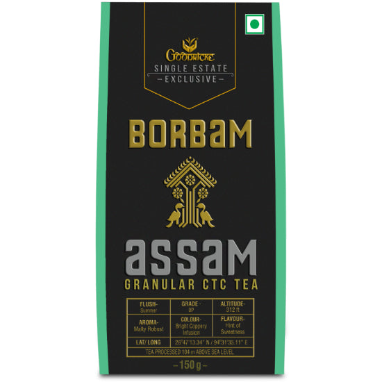 Borbam Single Estate Assam CTC Tea - 150gm