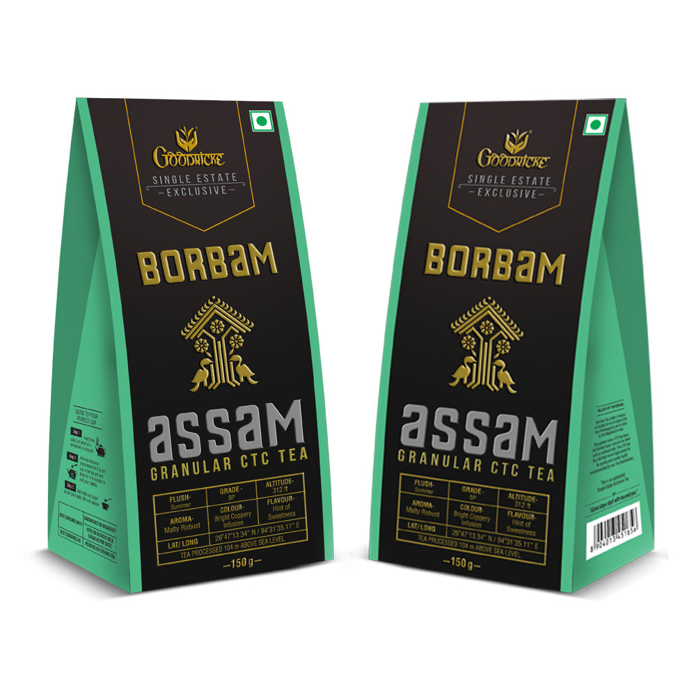 Borbam Single Estate Assam CTC Tea - 150gm (Pack of 2)