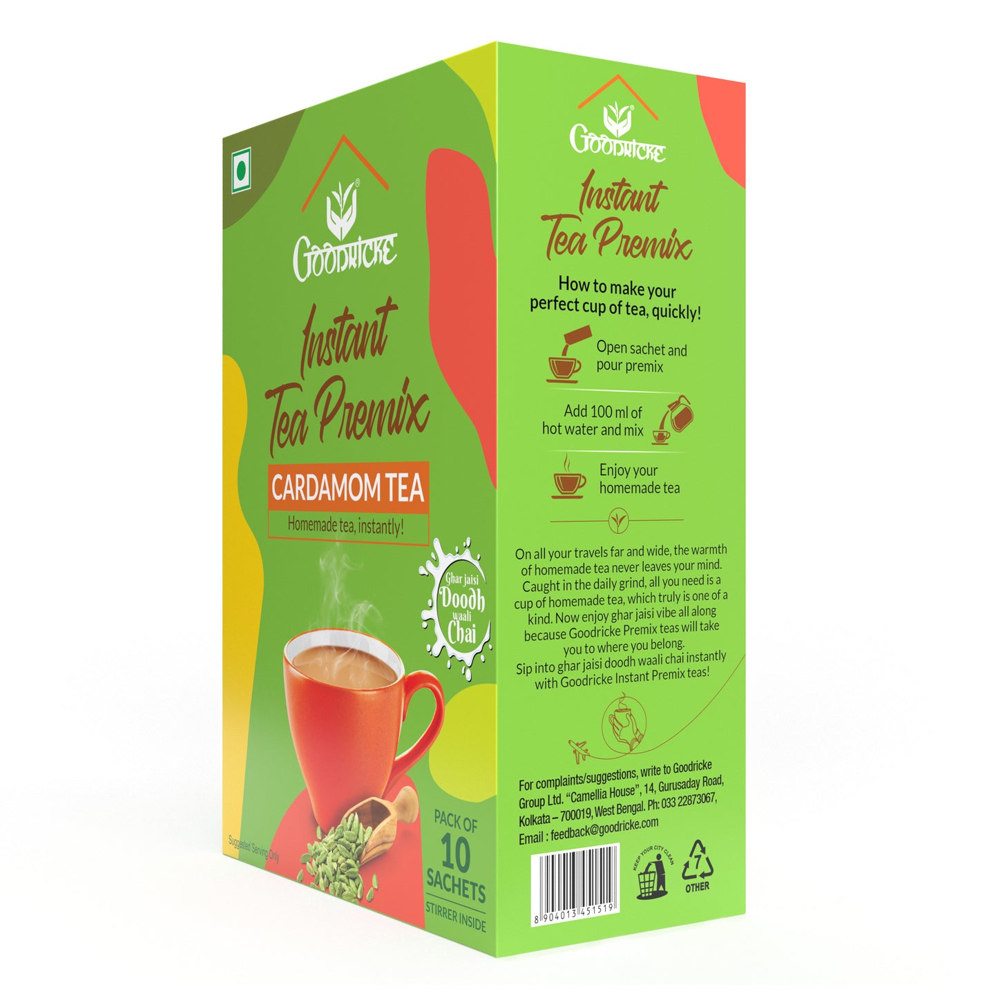 Instant Tea Premix – Cardamom Tea- 140 gms