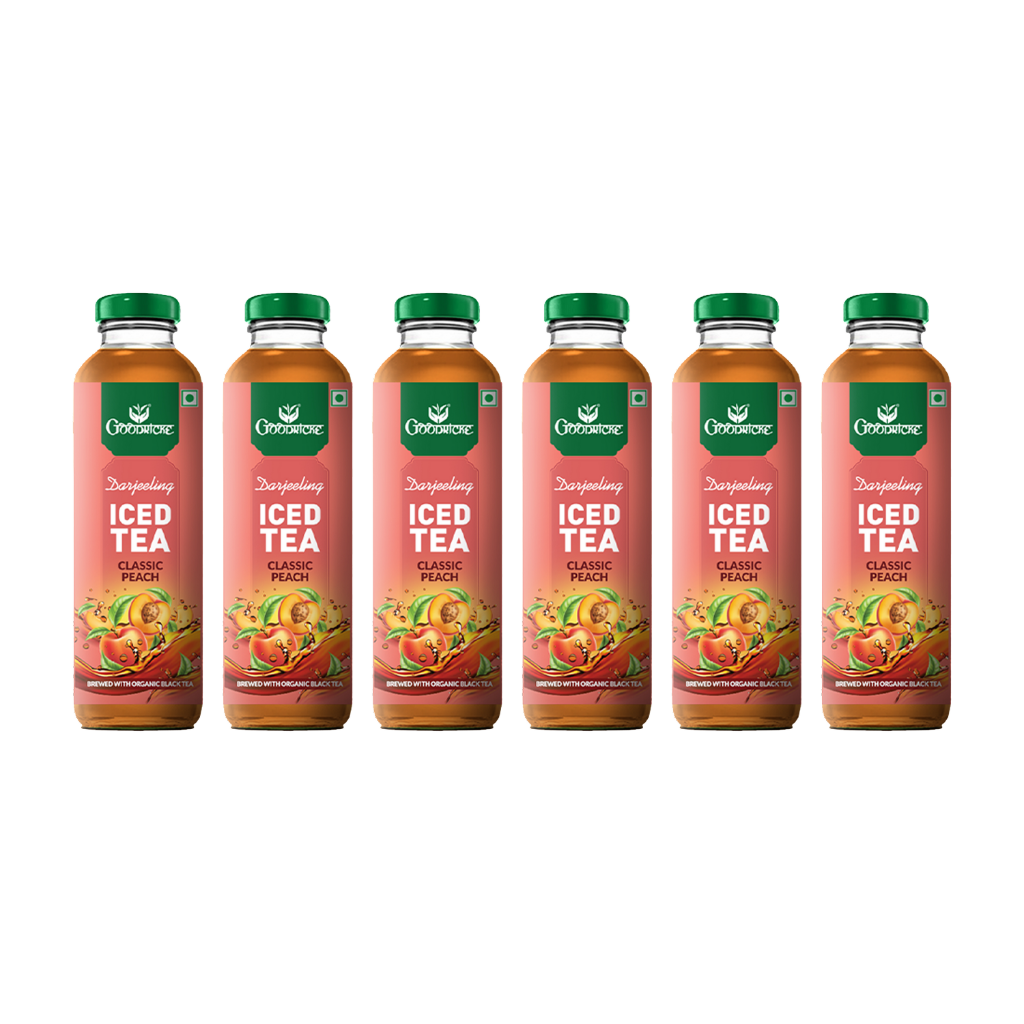 Goodricke Darjeeling Iced Tea – Classic Peach (Brewed with Organic Black Tea) - Pack of 6