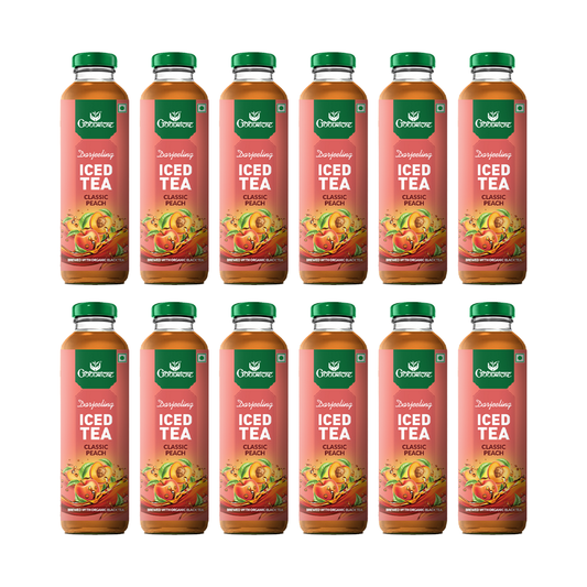 Goodricke Darjeeling Iced Tea – Classic Peach (Brewed with Organic Black Tea) - Pack of 12