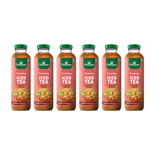 Goodricke Darjeeling Iced Tea – Classic Peach (Brewed with Organic Black Tea) - Pack of 6