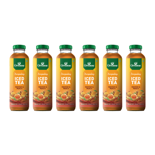 Goodricke Darjeeling Iced Tea – Mango & Peach (Brewed with Organic Green Tea) - Pack of 6