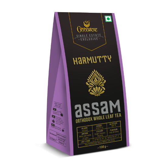Harmutty Single Estate Assam Orthodox Whole Leaf Tea - 100gm (Pack of 2)