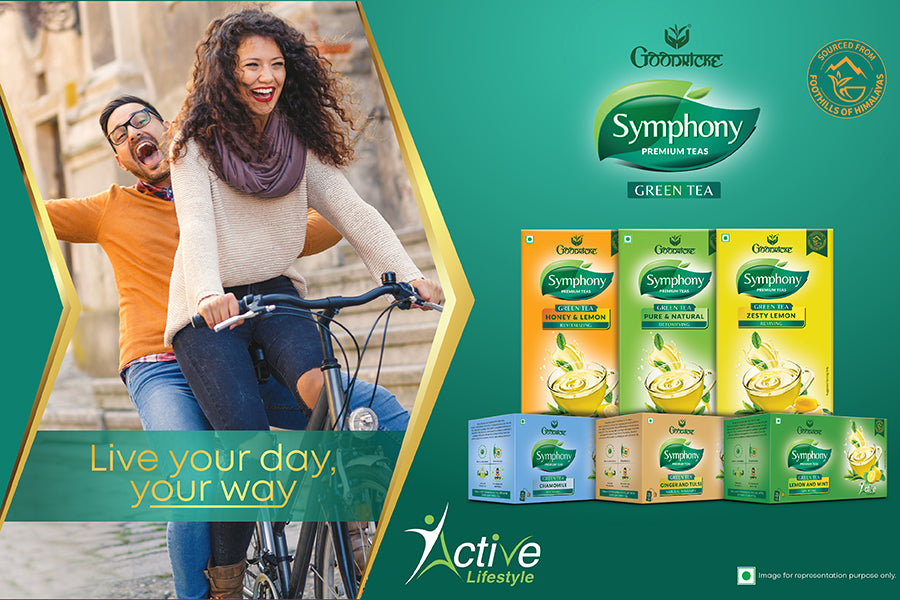 Symphony Zesty Lemon Green Tea, 25 Tea Bags (Pack of 2)
