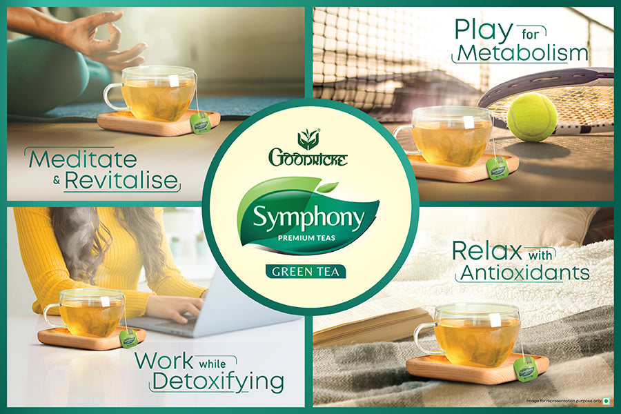 Symphony Pure & Natural Green Tea, 100g (Pack of 4)