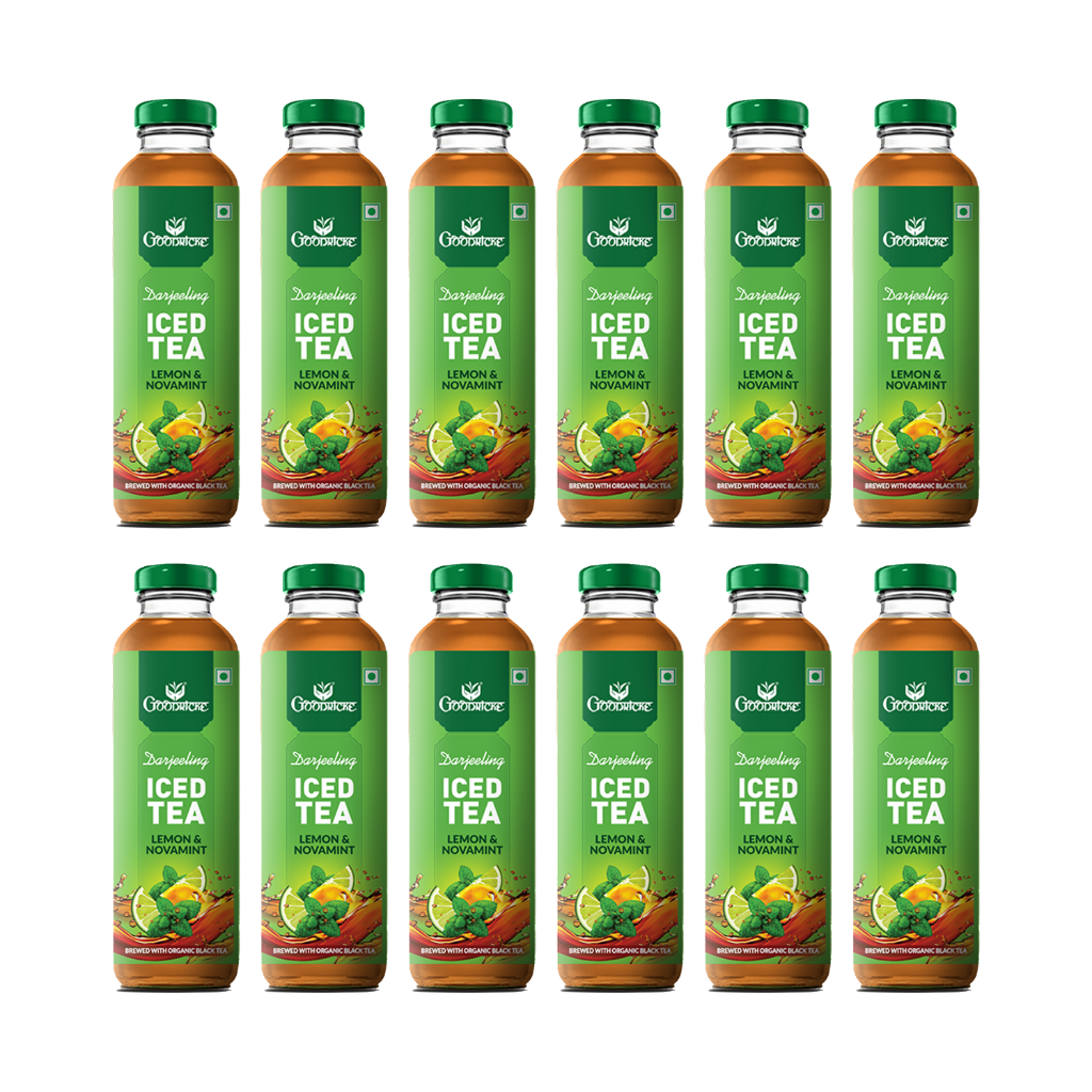 Goodricke Darjeeling Iced Tea – Lemon & Novamint (Brewed with Organic Black Tea) - Pack of 12