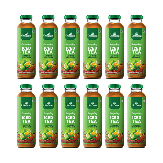 Goodricke Darjeeling Iced Tea – Lemon & Novamint (Brewed with Organic Black Tea) - Pack of 12