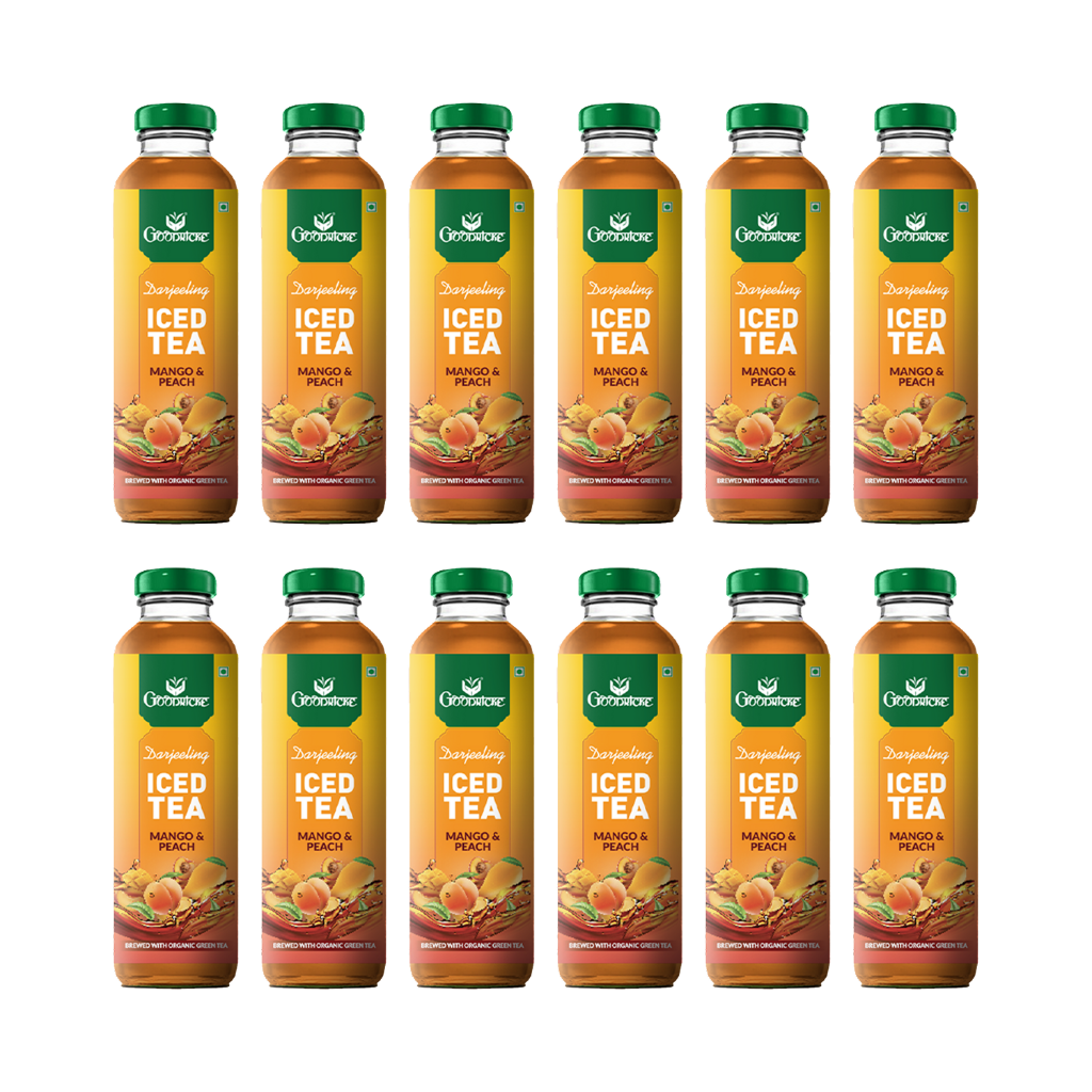 Goodricke Darjeeling Iced Tea – Mango & Peach (Brewed with Organic Green Tea) - Pack of 12