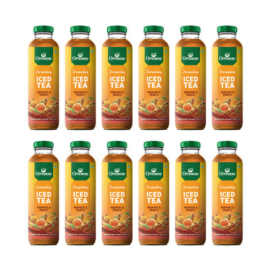 Goodricke Darjeeling Iced Tea – Mango & Peach (Brewed with Organic Green Tea) - Pack of 12