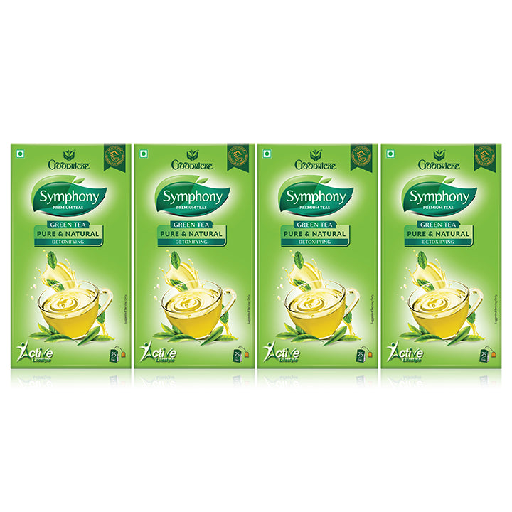 Symphony Pure & Natural Green Tea - 100gm (Pack of 4)