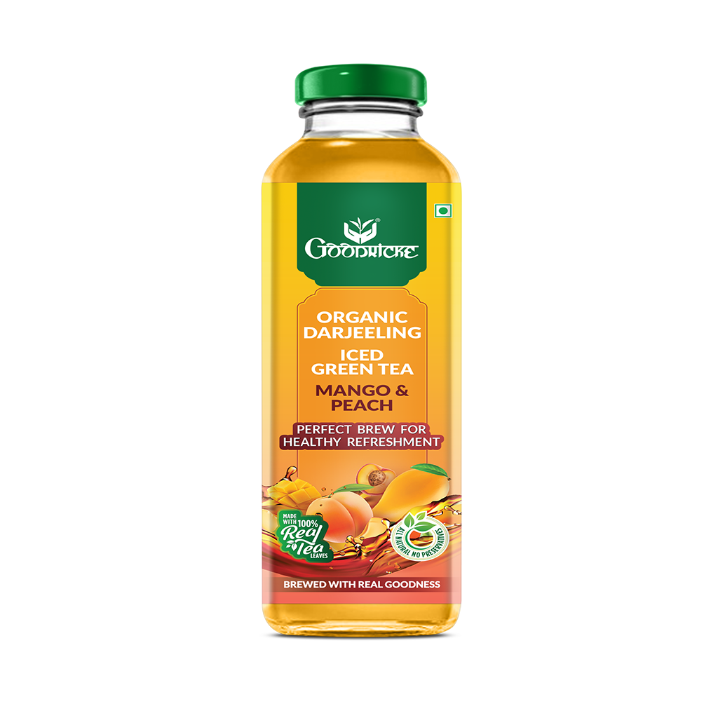 Organic Darjeeling Iced Green Tea - Mango & Peach(350 ml) (Pack of 3)