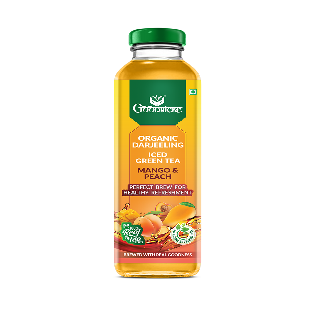 Mango & Peach(350 ml) (Pack of 3)- Organic Darjeeling Iced Green Tea