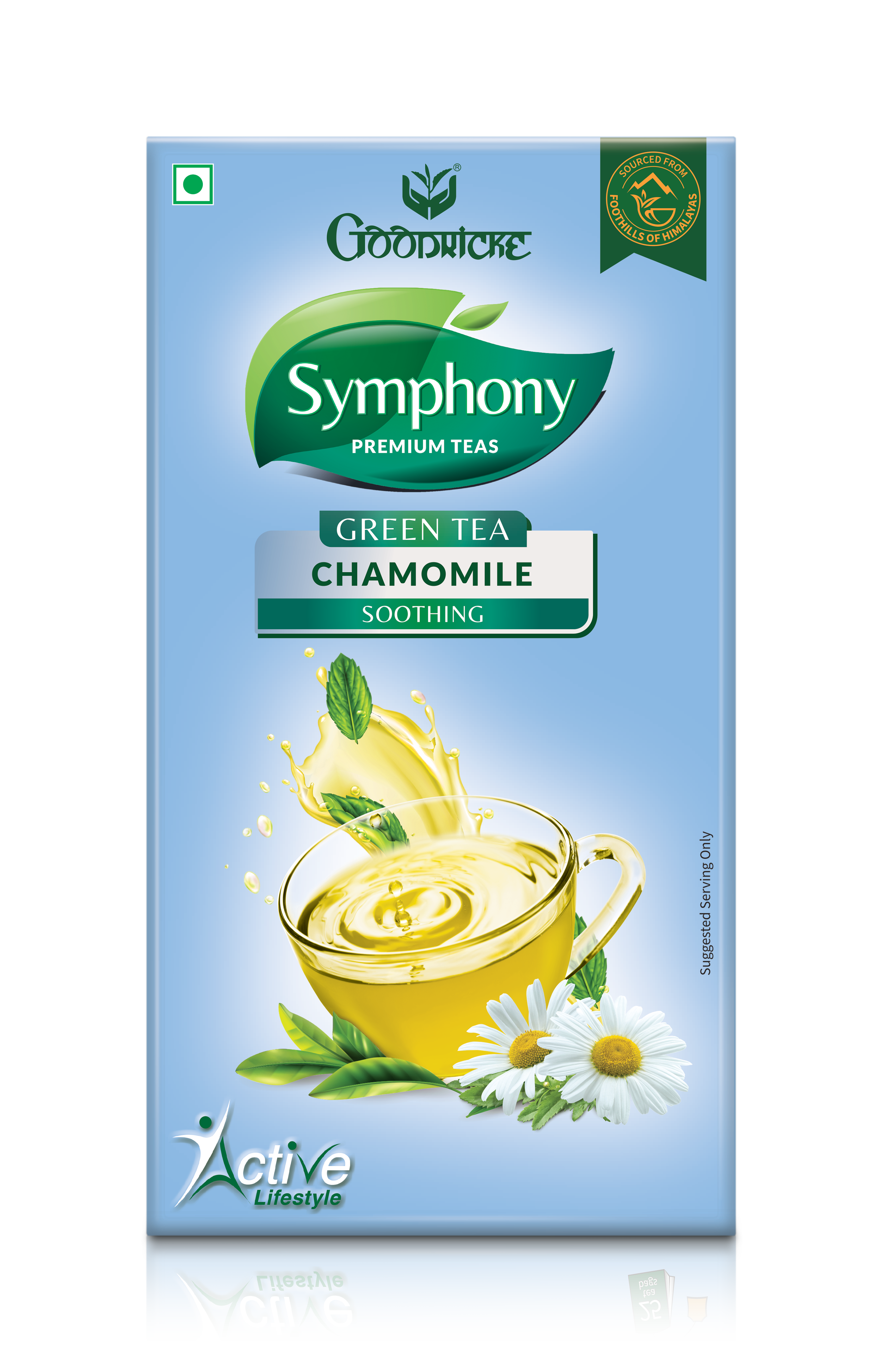 Symphony Chamomile Green Tea, 25 Tea Bags (Pack of 2)