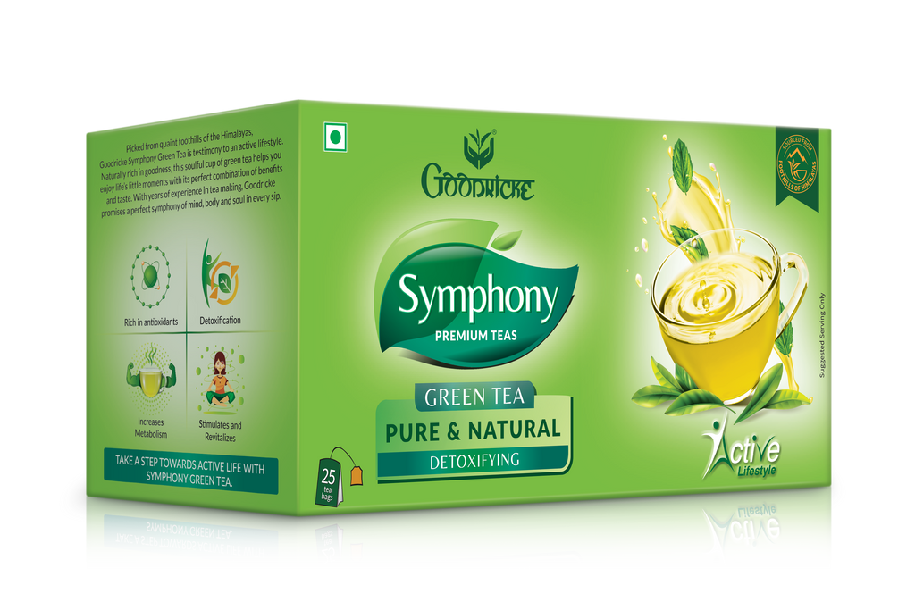 Symphony Pure & Natural Green Tea, 25 Tea Bags
