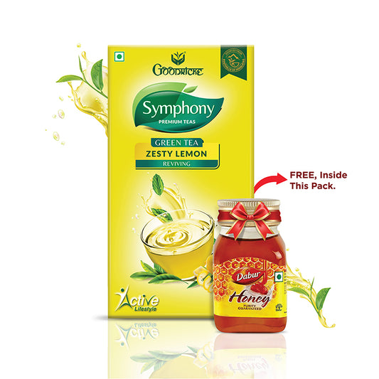 Symphony Zesty Lemon Green Tea, 25 Tea Bags (Pack of 2)