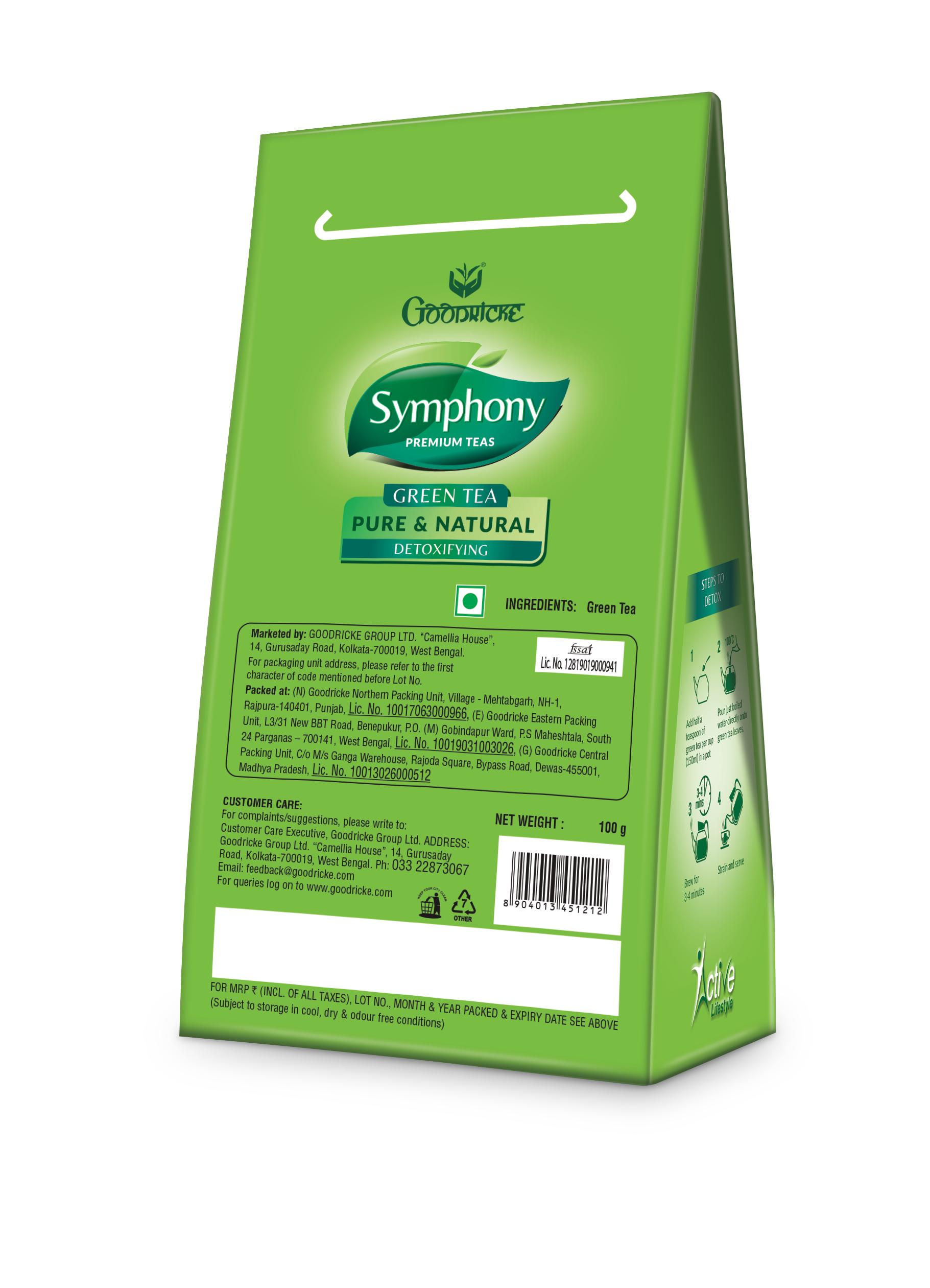 Symphony Pure & Natural Green Tea - 100gm