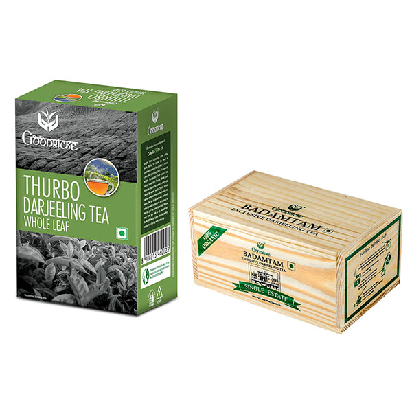 Thurbo Whole leaf -250 gms + Badamtam Single Estate Organic Darjeeling Tea- 250 gms (COMBO OFFERS)