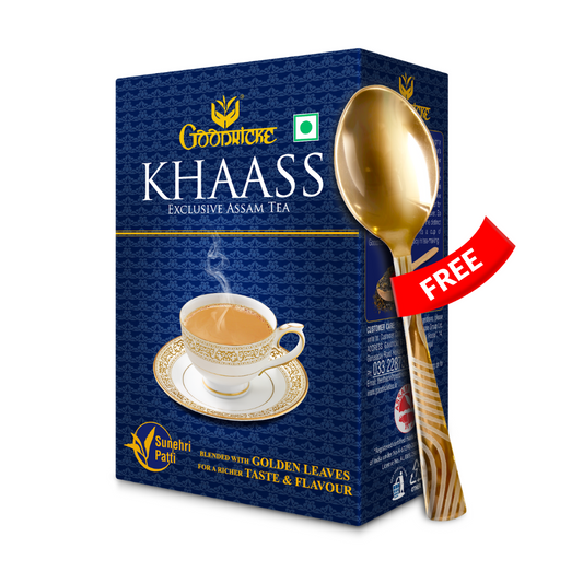 Khaass Exclusive Assam Tea - 250gm (Pack of 2)  Premium Rose Gold Spoon Free