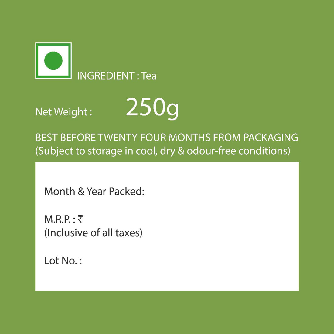 Thurbo Whole Leaf Darjeeling Tea -250 Gms