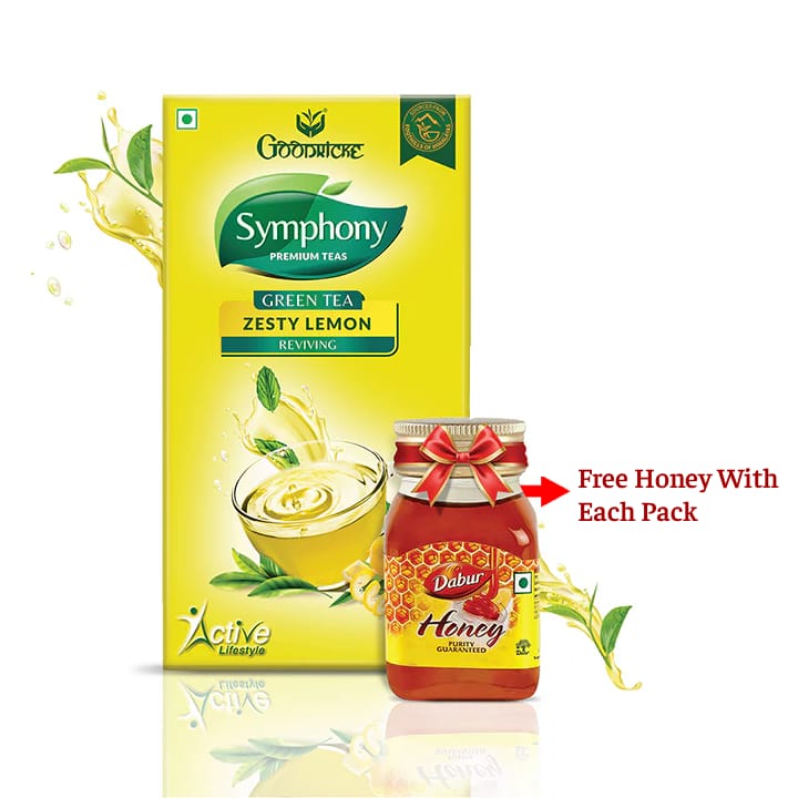 Symphony Zesty Lemon Green Tea, 25 Tea Bags (Pack of 2)