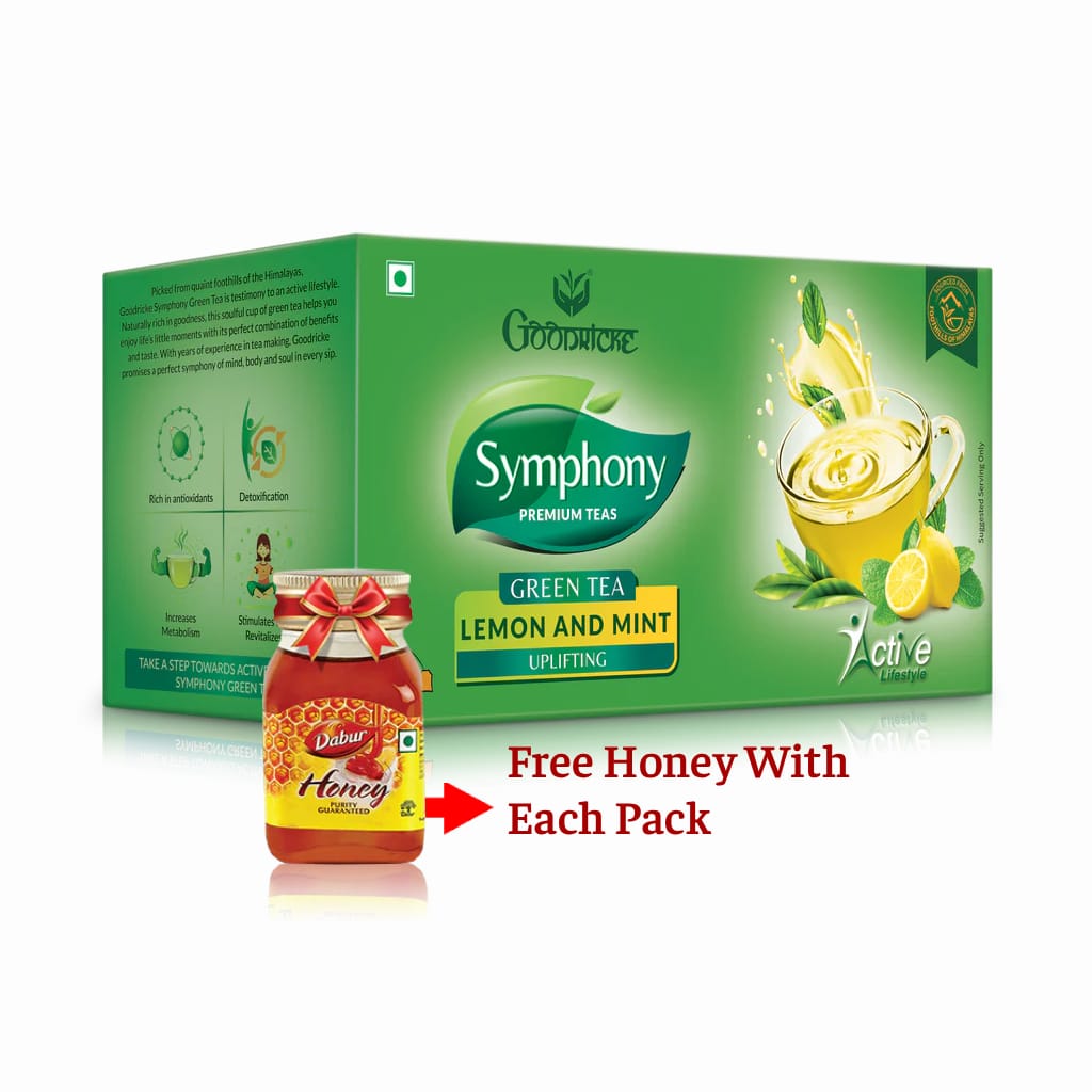 Symphony Lemon & Mint Green Tea, 25 Tea Bags