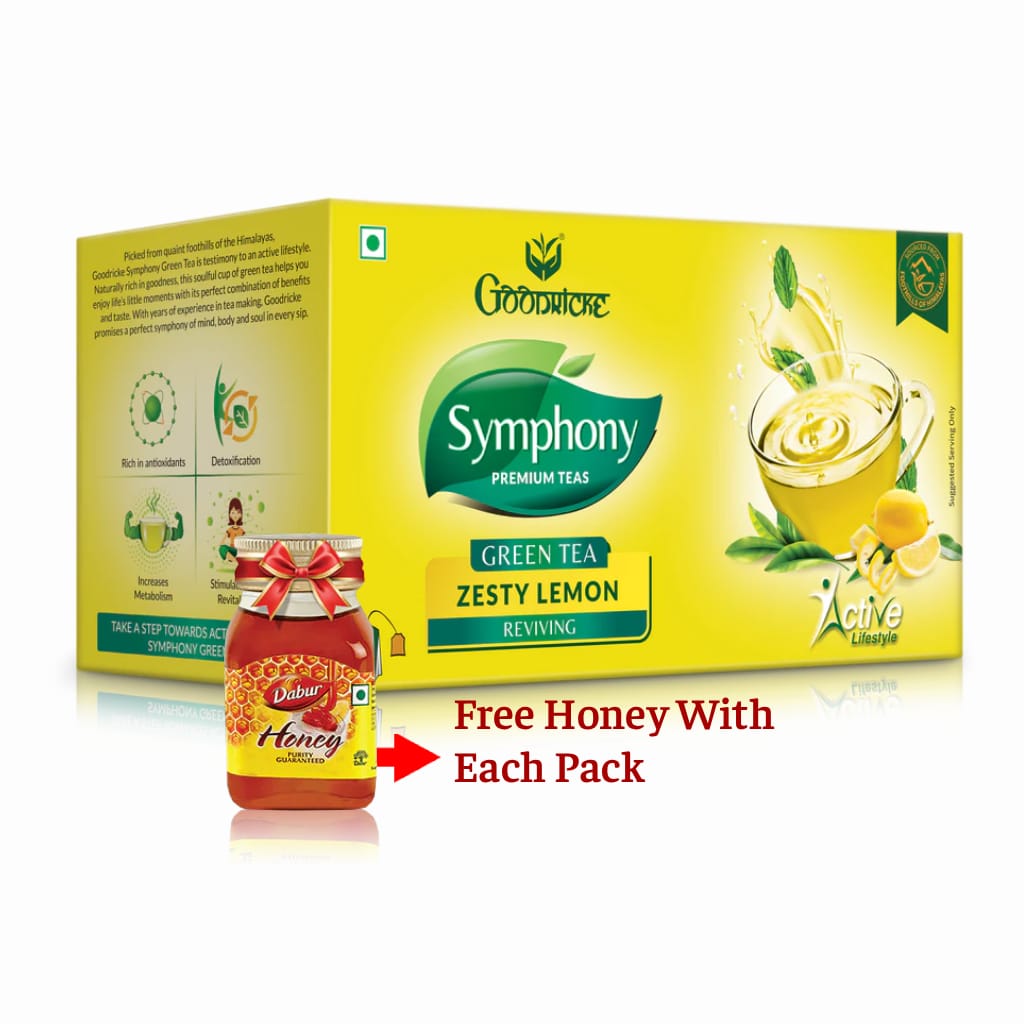 Symphony Zesty Lemon Green Tea, 25 Tea Bags