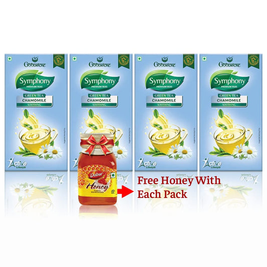 Symphony Chamomile Green Tea, 25 Tea Bags (Pack of 4)