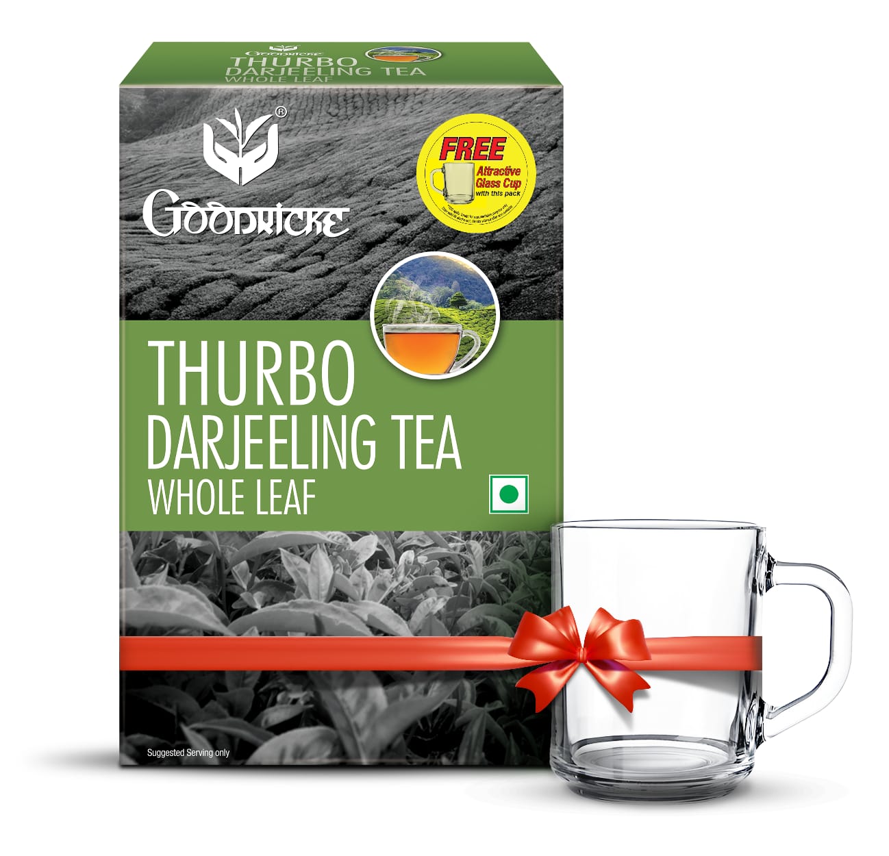 Goodricke Thurbo Whole Leaf Darjeeling Tea - 250gm (with a complimentary glass cup)