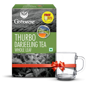 Goodricke Thurbo Whole Leaf Darjeeling Tea - 250gm (with a complimentary glass cup)