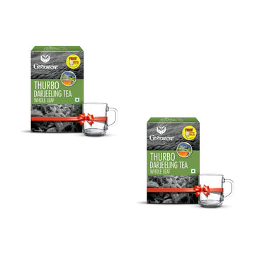 Goodricke Thurbo Whole Leaf Darjeeling Tea - 250gm (with a complimentary glass cup) ( Pack of 2 )