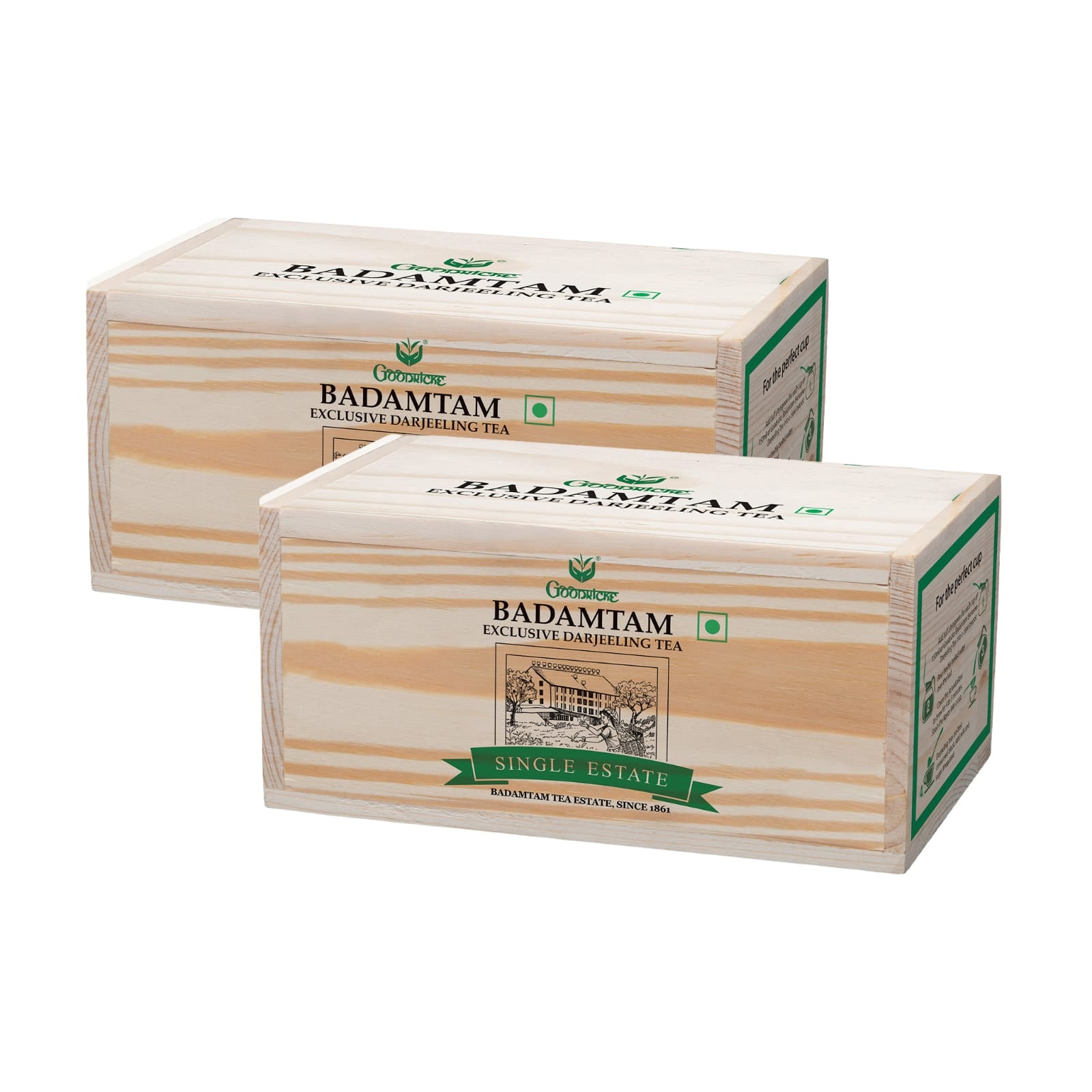 Goodricke Badamtam Single Estate Organic Darjeeling Tea, 250 GM (Pack of 2)