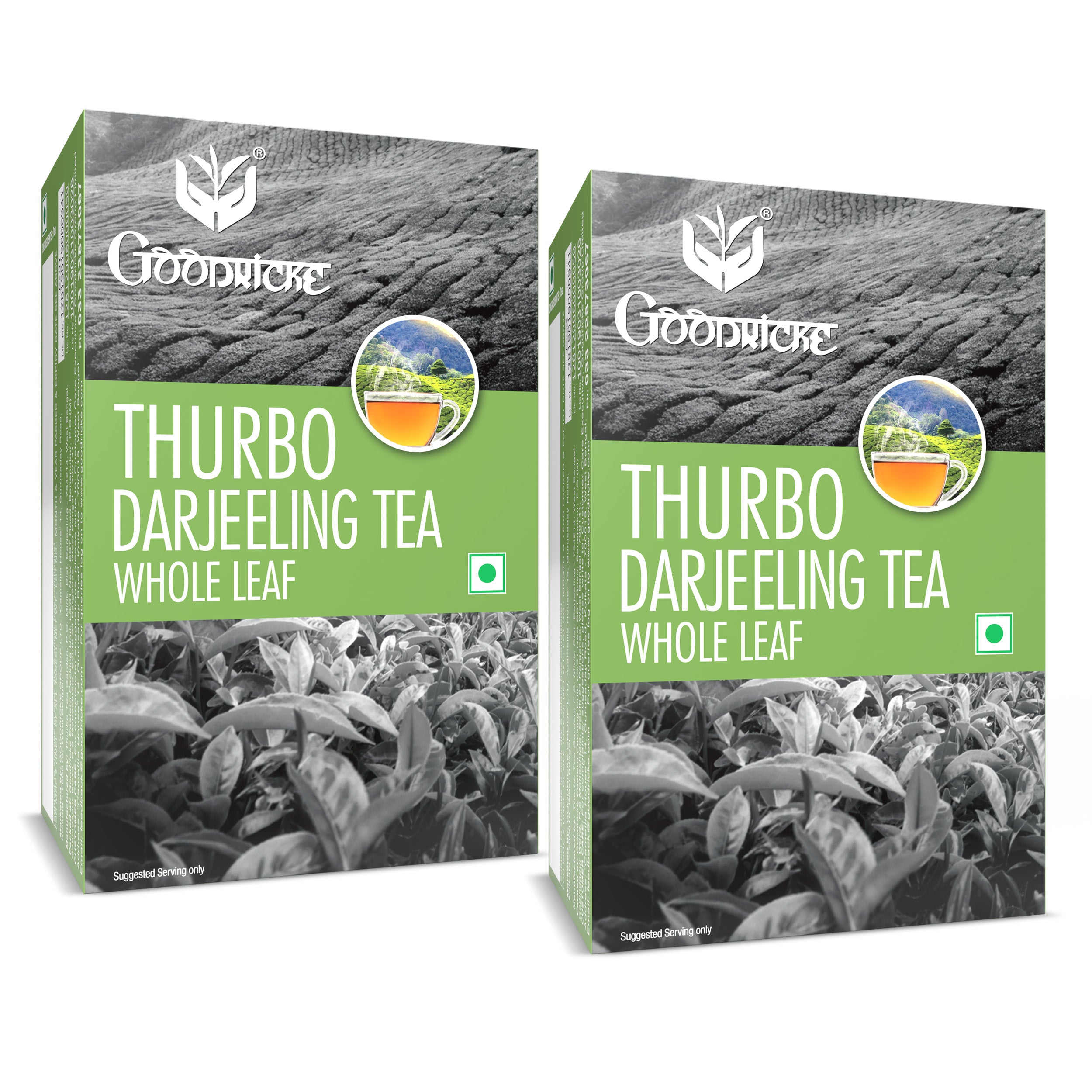 Goodricke Thurbo Whole Leaf Darjeeling Tea - 250gm (with a complimentary glass cup) ( Pack of 2 )