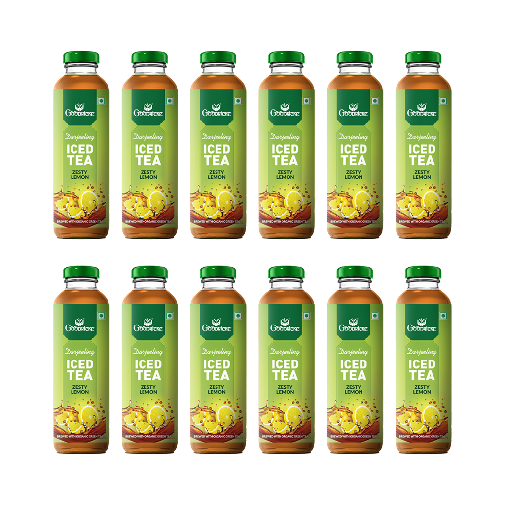 Goodricke Darjeeling Iced Tea – Zesty Lemon (Brewed with Organic Green Tea) - Pack of 12