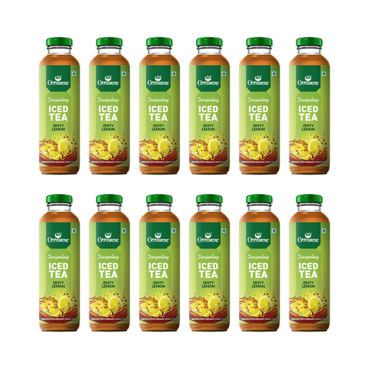 Goodricke Darjeeling Iced Tea – Zesty Lemon (Brewed with Organic Green Tea) - Pack of 12
