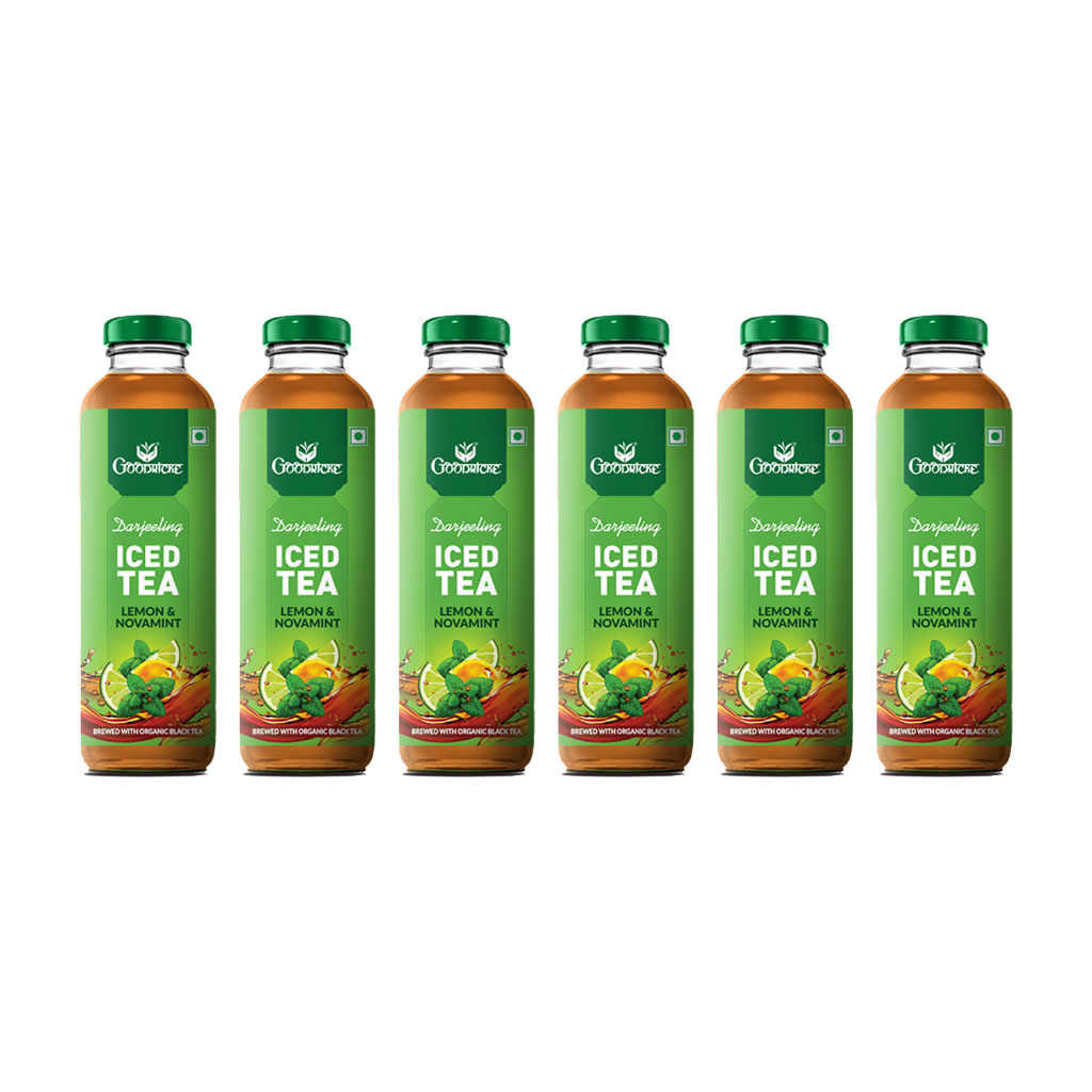 Goodricke Darjeeling Iced Tea – Lemon & Novamint (Brewed with Organic Black Tea) - Pack of 6