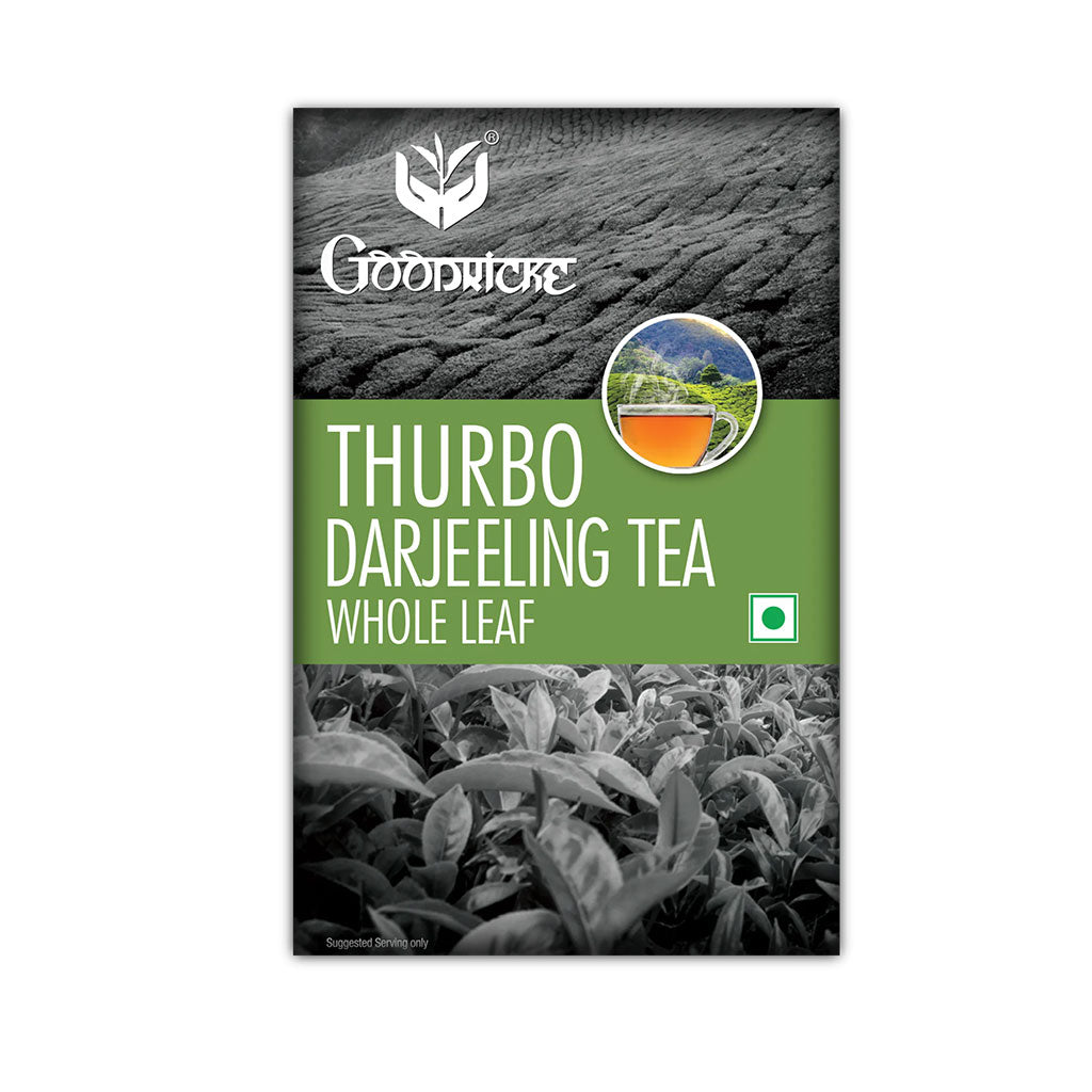 Goodricke Thurbo Whole Leaf Darjeeling Tea - 250gm (with a complimentary glass cup) ( Pack of 2 )