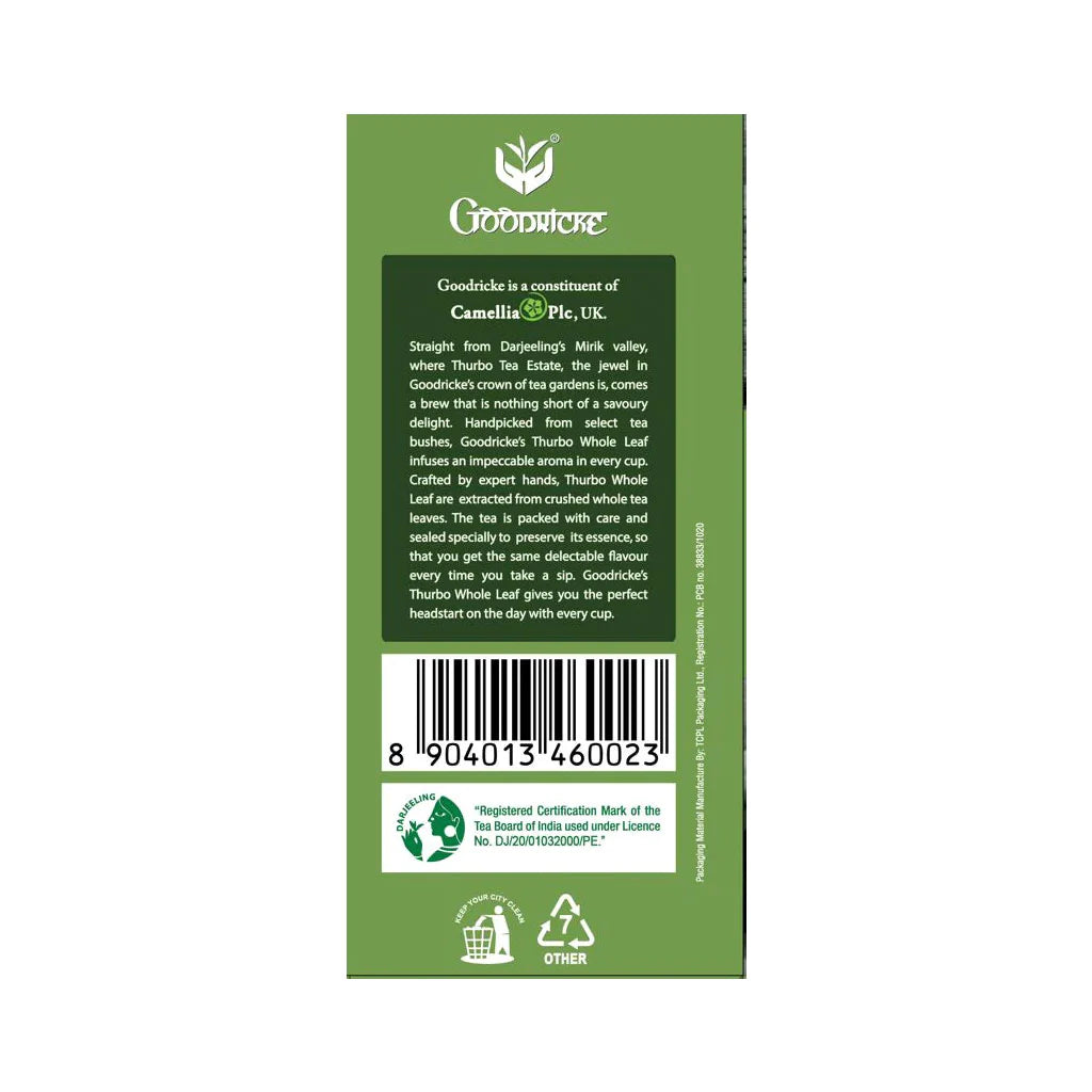 Thurbo Whole Leaf Darjeeling Tea - 250 gms + Badamtam Single Estate Organic Darjeeling Tea- 250 gms (COMBO OFFERS)
