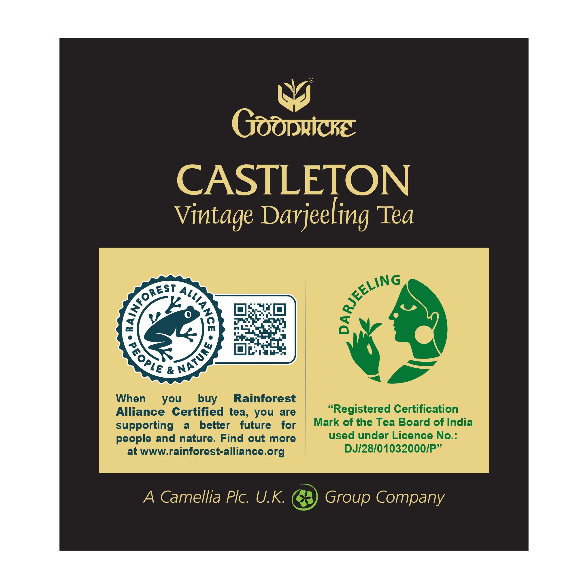Castleton Vintage Darjeeling Tea, 25Tea Bags (Pack of 1)