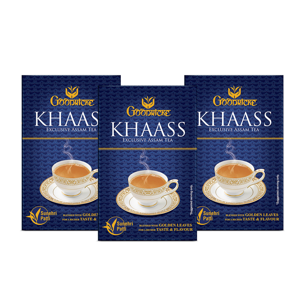 Khaass Exclusive Assam Tea– 250GM (Pack of 3) Premium Rose Gold Spoon Free