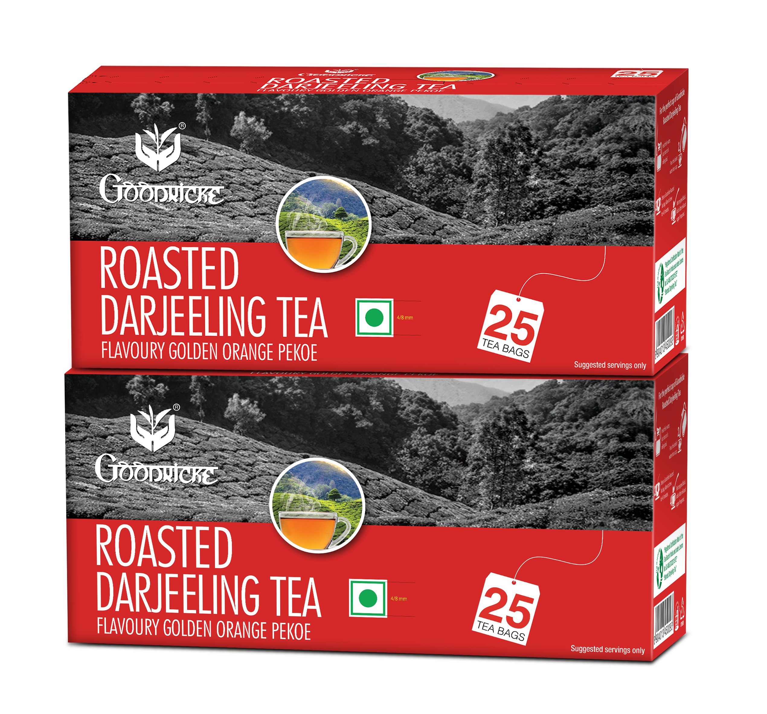 Roasted Darjeeling Tea, 25 Tea bags (Pack of 2)